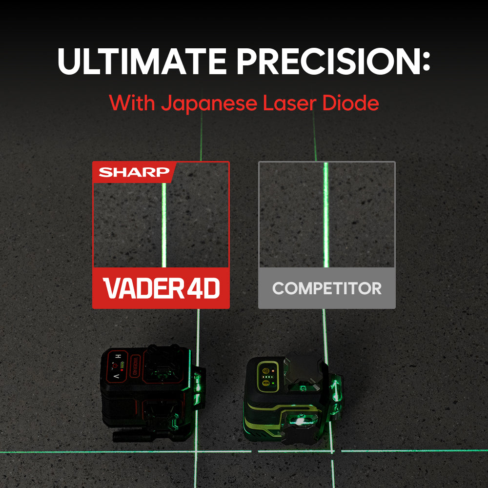 MAGPIE VADER 4D: 16-Line 4 × 360° Self-Leveling Green Laser Level