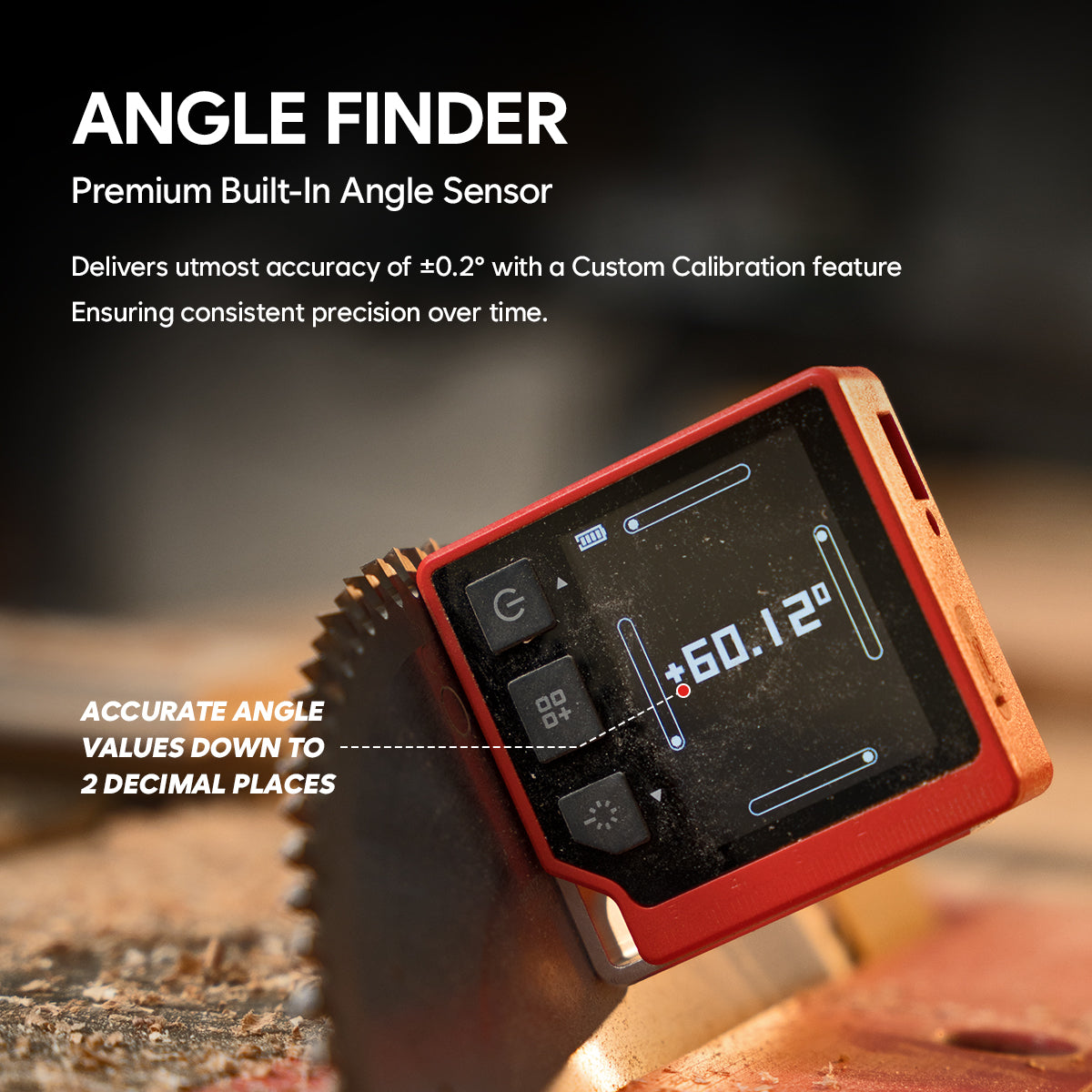 QUBE: 3-in-1 Digital Laser Distance Meter, Angle Finder, Level Finder / Complete Multi-Measurer for DIY, Woodworking and Constructions