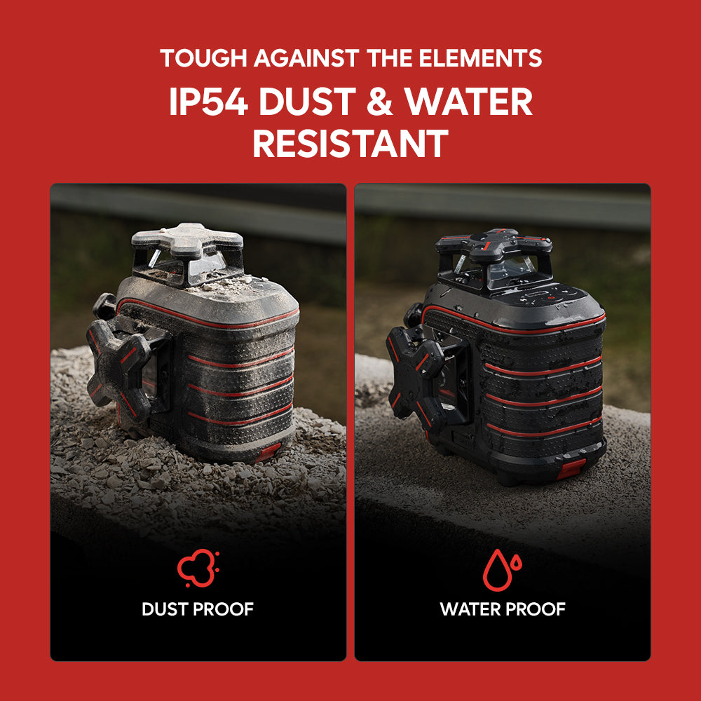 MAGPIE VADER 3D: 3x360° Laser, 12 Green Lasers with Self-leveling, 3D Vertical & Horizontal Line, 2600mAh Battery (Carrying Bag Included)