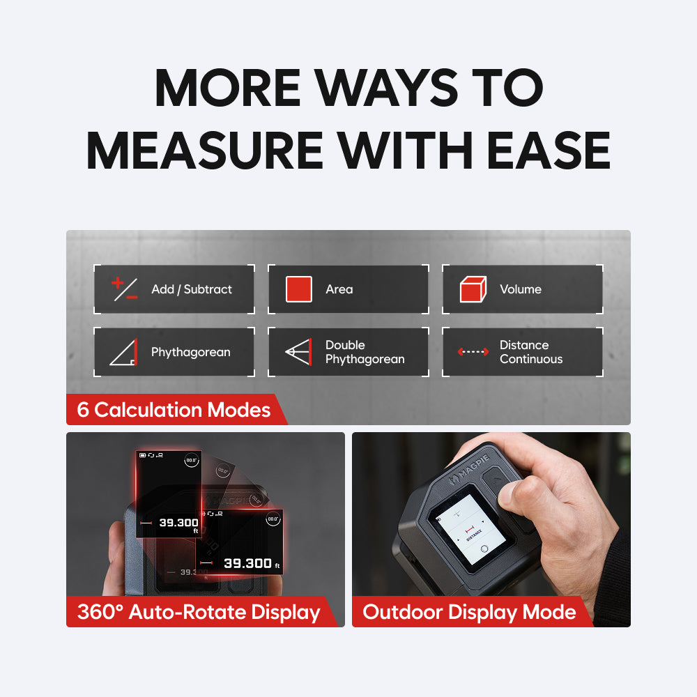 MAGPIE NOVA: 4-in-1 Green Cross Line Laser Level, Laser Distance Meter, Angle & Level Finder