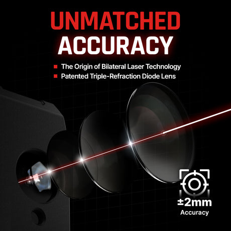 NEW! Saber X: 262ft (80m) The 2.5X Brighter Bilateral Laser Measuring Tool with Angle Sensor