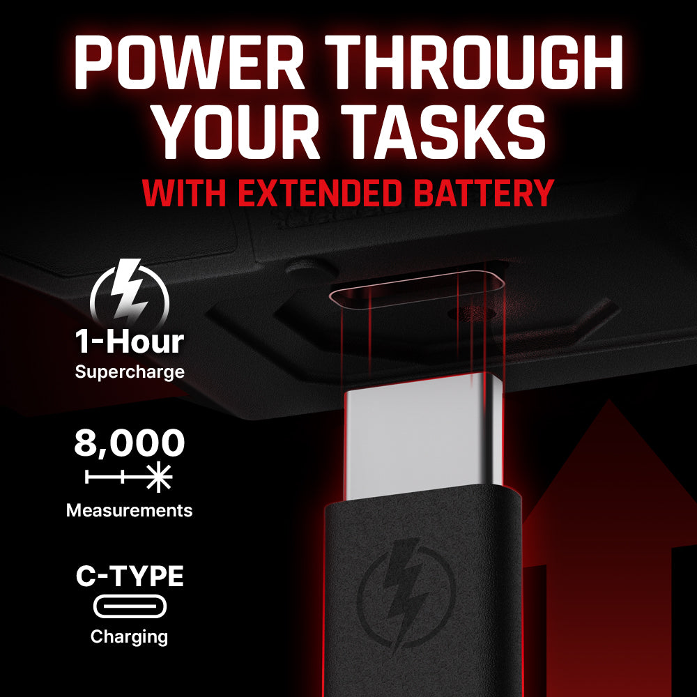 NEW! Saber X: 262ft (80m) The 2.5X Brighter Bilateral Laser Measuring Tool with Angle Sensor