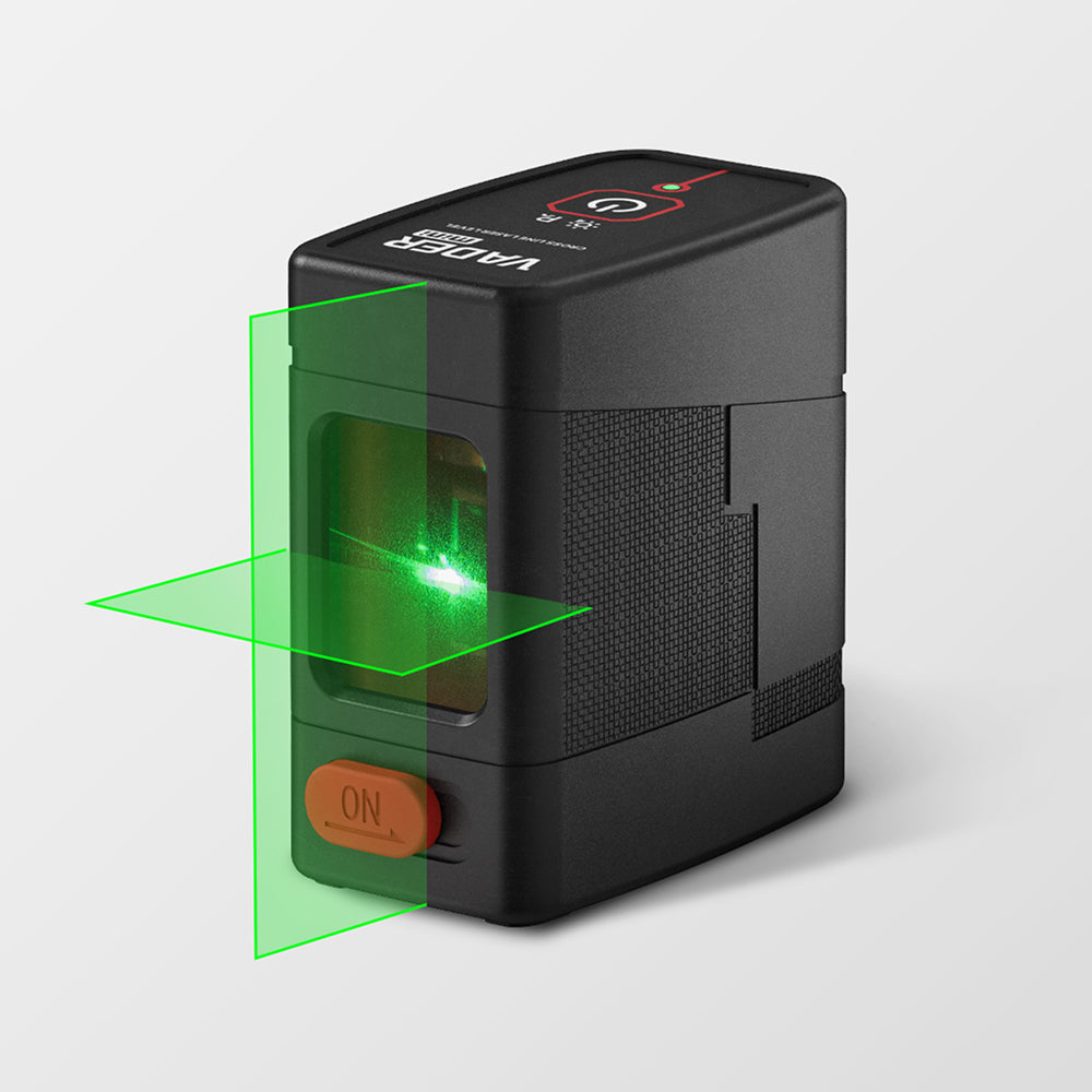 MAGPIE VADER Mini: Ultra-Compact Rechargeable Green Cross Line Laser Level, 100 ft (30 m)