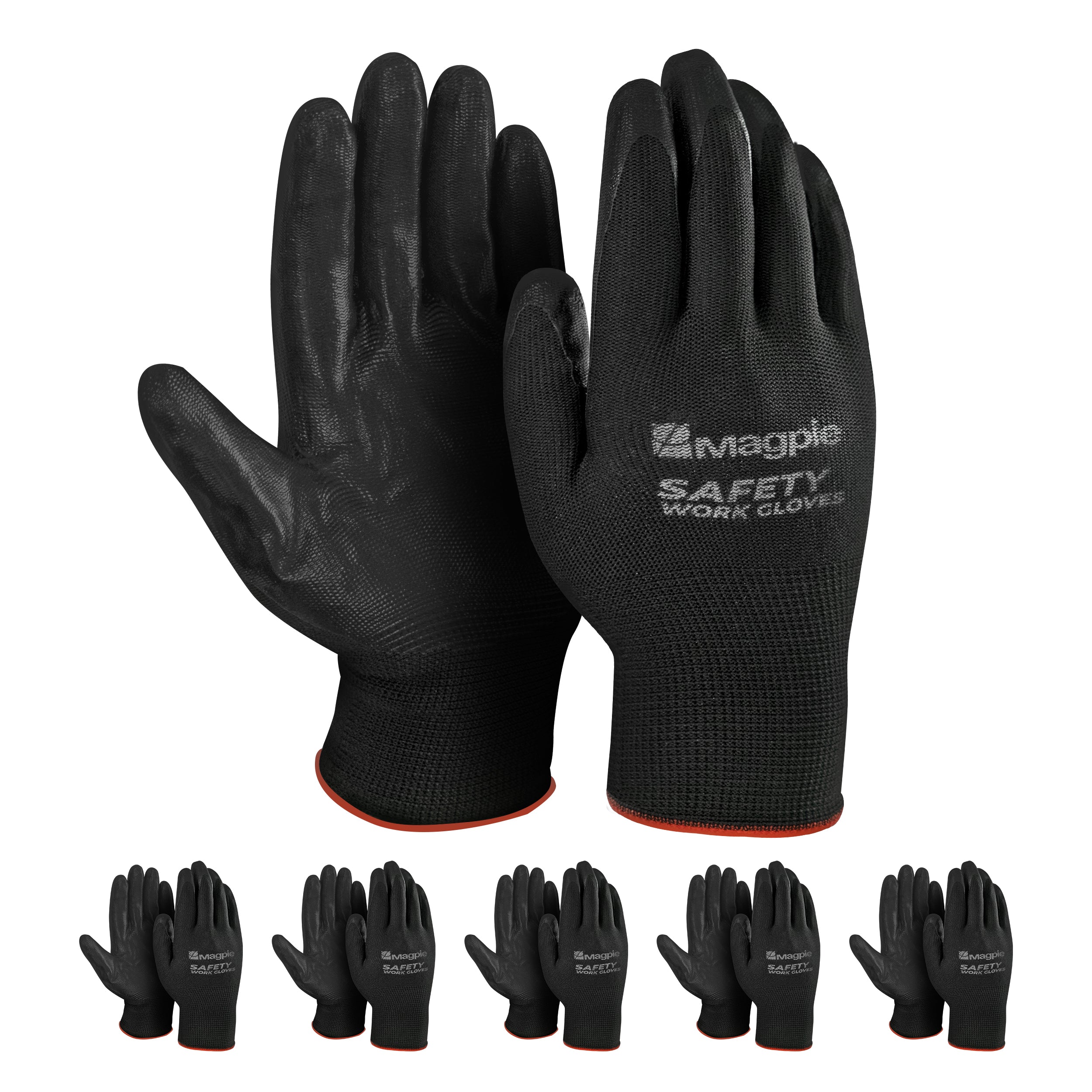 Safety Gloves - Pack of 5 Pairs