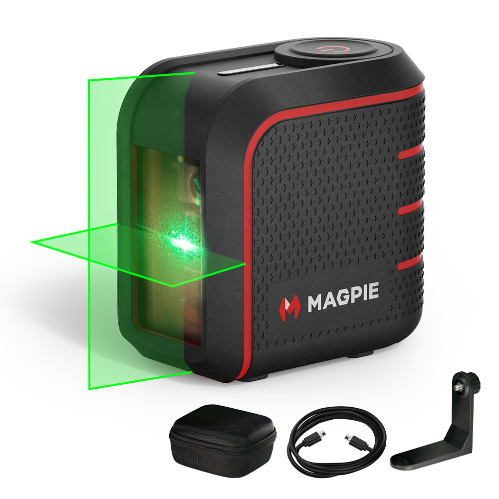 MAGPIE Vader: 100フィート自動整準グリーンレーザーレベル、IP54防水