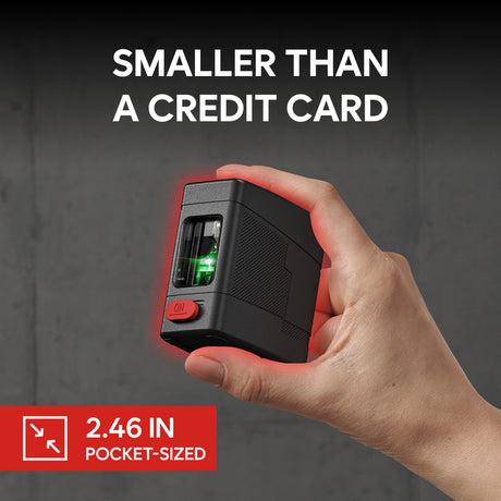 MAGPIE VADER Mini: Ultra-Compact Rechargeable Green Cross Line Laser Level, 100 ft (30 m)