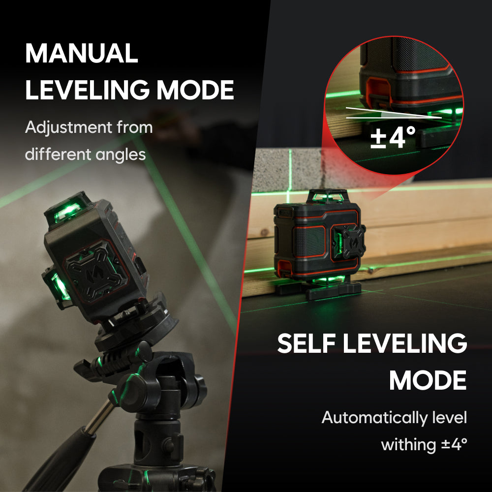 MAGPIE VADER 4D: 16-Line 4 × 360° Self-Leveling Green Laser Level
