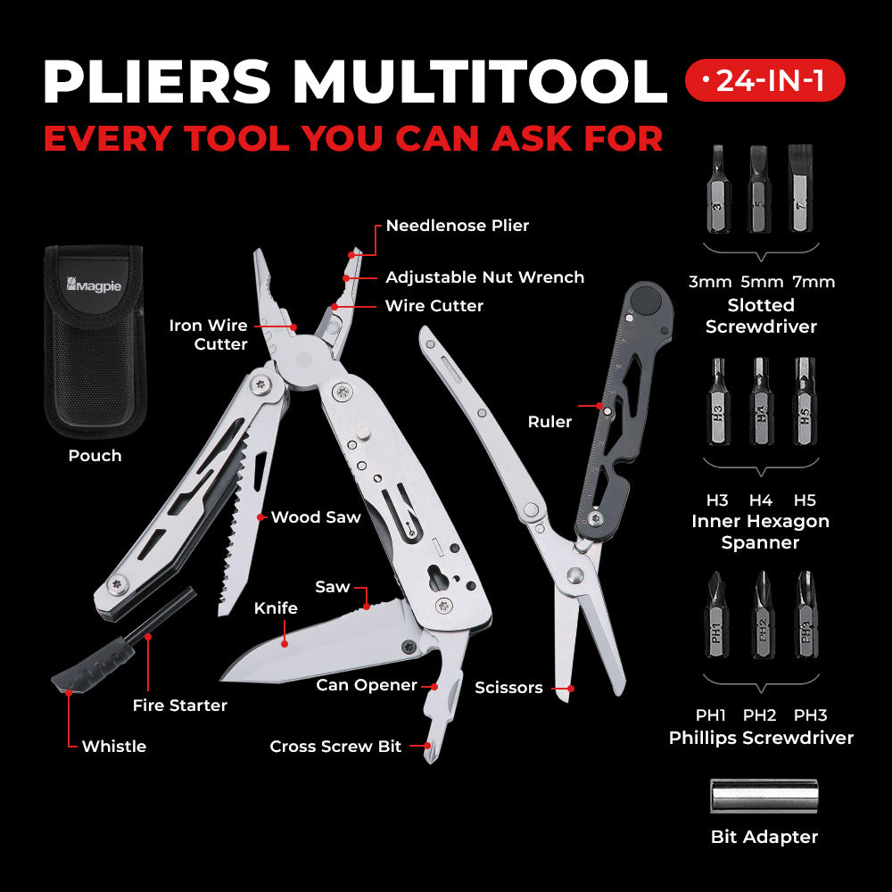 24-In-1 Pliers Multitool