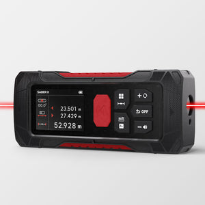 NEW! Saber X: 262ft (80m) The 2.5X Brighter Bilateral Laser Measuring Tool with Angle Sensor