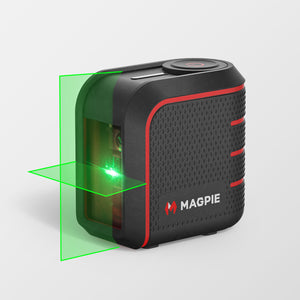 MAGPIE VADER: 100ft Self Leveling Green Rotary Laser Level 4 Brightness 2 Modes, IP54 Waterproof (Carrying Bag Included)